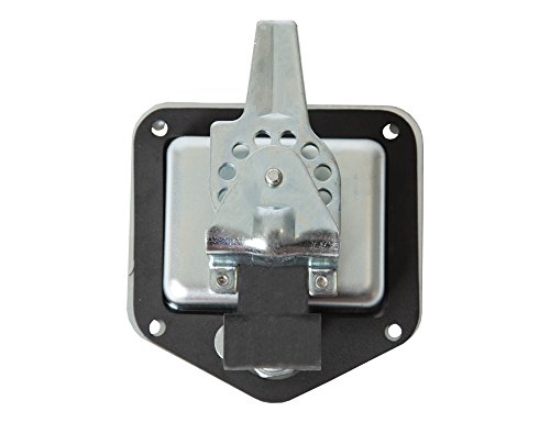 Image of Buyers Products L8915 T-Handle Latch, Locking Single Point Latch with Gasket, with 2 Keys, Zinc-Plated Steel, for Truck Bed Tool Boxes, Trailer Doors, RVs, Campers, Truck Cap Latch