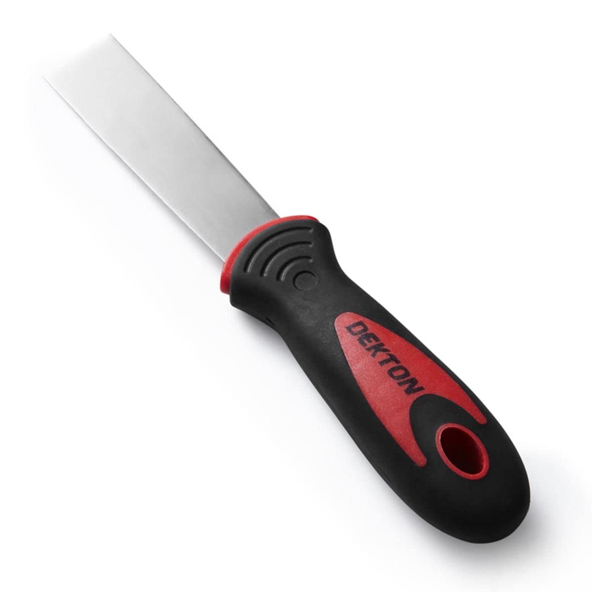 Dekton 1" Professional Scraper - Heavy Duty Stainless Sturdy Steel Blade| Ergonomic Rubber Grip Handle for Comfort| 1" Blade| Ideal for Scraping Wallpaper, Filling Cracks and Repairing Holes| Durable