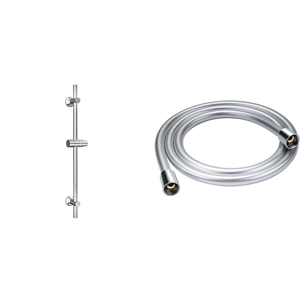 Barre de douche 70cm et flexible anti-torsion pour stopper les fuites et tuyaux pliés