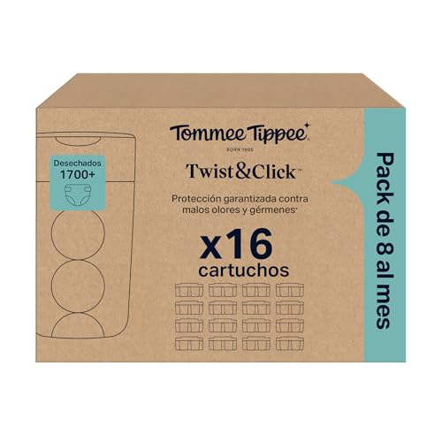 Miniatura 2 de Tommee Tippee Cartuchos De Recambio Para Contenedor De Pañales Twist Click, Pack Exclusivo De 16 Cartuchos De 10,5 M Para Recambios Rápidos