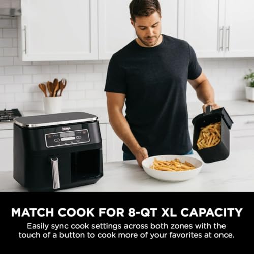 Ninja Foodi DualZone 8-Quart Air Fryer Review: The Ultimate Kitchen Game-Changer for 2025 3 Ninja Foodi Cooking Different Meals Simultaneously