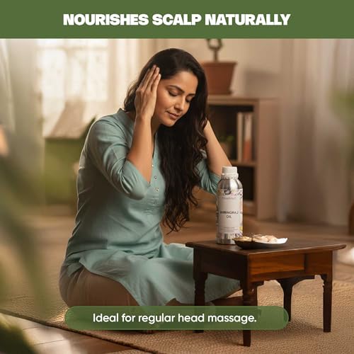 Image of VedaOils Bhringraj Hair Oil for Hair Growth 100ml | 100% Pure & Natural Cold Pressed Oil | Controls Hair Fall, Reduces Dandruff & Nourishes Scalp | Paraben & Silicone-Free | For All Hair Types
