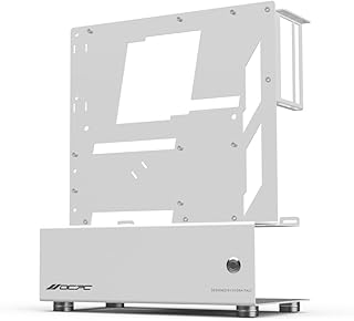Micro M-ATX Open Chasis M-ATX Pc case Supports for ATX Power Supplies, M-ATX Motherboards Complex and Expandable Systems and 3 Slots GPUs (White)