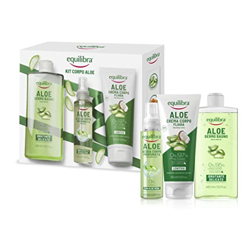 Equilibra Corpo, Kit Corpo Aloe, Aloe Dermo-Bagno Idratante e...