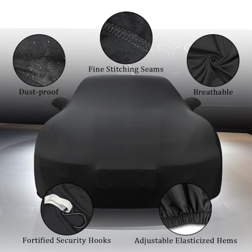 Image of Compatible for Porsche Panamera Indoor Car Cover Soft Stretch Full Cover Protection for Automobiles for Dust-Proof, Underground Garage, Car Show,Fits up to 206 inches