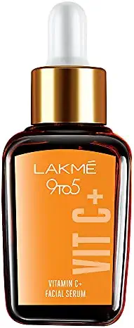 Lakme 9to5 Vitamin C+ Face Serum, For Nourished & Bright Skin with Antioxidant Rich Vitamin C & Kakadu Plum Extract, Non Greasy, 15 ml