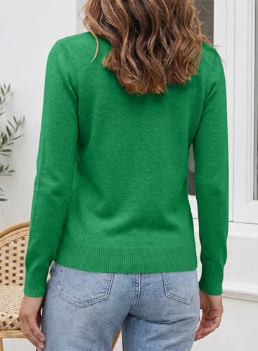 Image of SHEWIN Womens Sweaters 2026 Casual Crewneck Long Sleeve Lightweight Knit Pullover Sweater Tops Fall Clothes