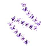 ADOCARN Guirnaldas de Papel Mariposas 3d para Decoración de Cumpleaños y Shower, 2 Piezas, Estilo Hada, Color Púrpura, 3 Metros de Largo