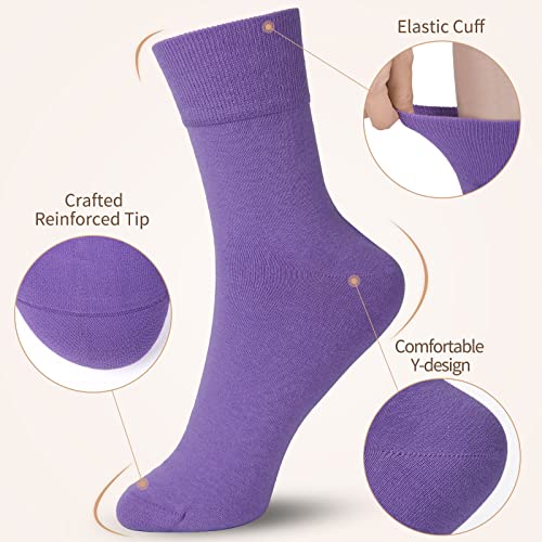 Image of FGZ Women Thin Cotton Socks Soft Cozy Socks Cute Ankle Crew Socks 5 Pairs