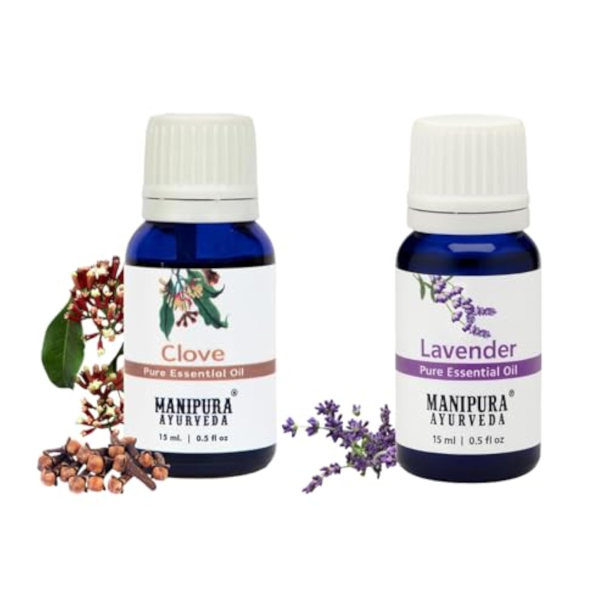 Clove & Lavender Essential Oil Combo Pack, 100% Pure