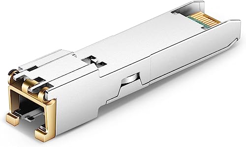 Image of QSFPTEK 10GBASE-T SFP+ to RJ45 Module, 10Gb Ethernet Copper RJ-45, 10 Gigabit Mini gbic Networking Transceiver Compatible with HPE BladeSystem 813874-B21, up to 30m