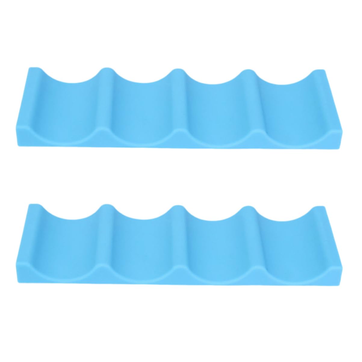 CIYODO 2pcs Silicone Beer Can Beverage Rack Organizer Stackable Fridge Storage Mat for Efficient Pantry and Countertop Organization for Cans Bottles and Picnic Use