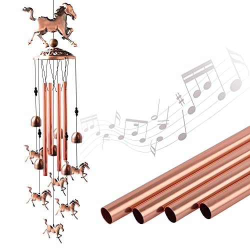Horse Copper Wind Chimes, Outdoor Decor, For Mom For Grandma For Women From Daughter And Son,Horse Decor, Gifts For Aunt, Gifts For Women #TOP14