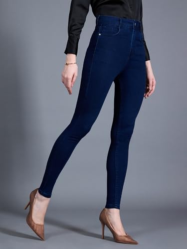 Image of Miss Chase Women's Skinny High Rise Cropped Stretchable Denim Jeans