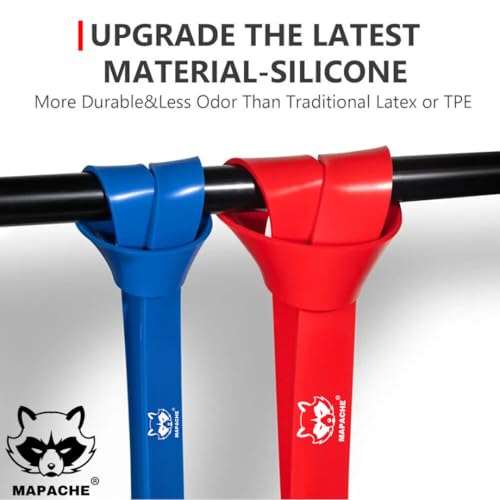 Image of Mapache Natural Rubber Heavy Resistance Band for Workout Set Exercise&Stretching Pull Up Bands for Home Exercise Gym Loop Bands Toning Bands Resistance (40-60Kg - Geen)