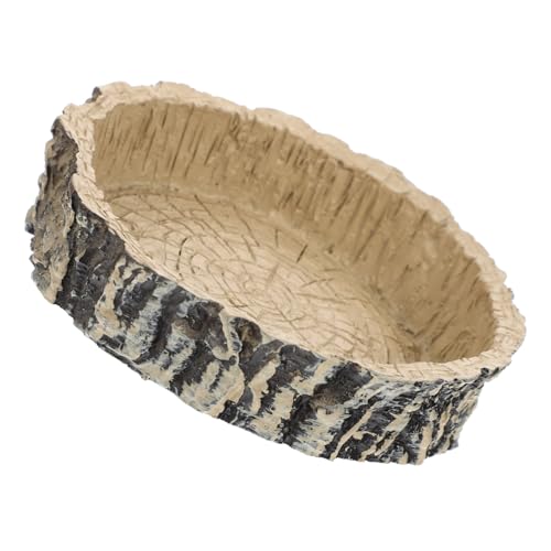 Toddmomy 爬虫類用給餌ボウル 耐久性樹脂製 こぼれ防止設計 陸亀ヤモリトカゲ適用 水飲み兼用ペット用アクセサリー