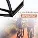 HWEVDHJ Carbon Fiber Bike Frame 27.5er 29er Mountain Bike Frame XC Hardtail Frame 15''/17''/19'' Disc Brake Thru Axle Frame Internal Routing(Matte Black,29 * 19'')