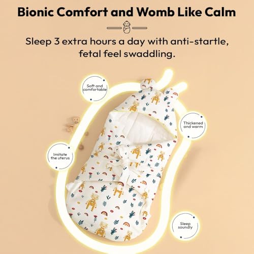 Image of StarAndDaisy Baby Swaddle Wrap for Newborn 0-9 Months, Baby Sleeping Bag Or Blanket, Muslin Swaddle for New Born Baby for All Season (Boys & Girls)-Rainbow Print