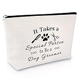 Sfodiary Dog Groomer Gift for Women Makeup Bag Pet Grooming Dog Salon Presents Cosmetic Bag Thank You Gift Ideas Funny Birthday Thanksgiving Presents for Groomer Travel Cosmetic Pouch
