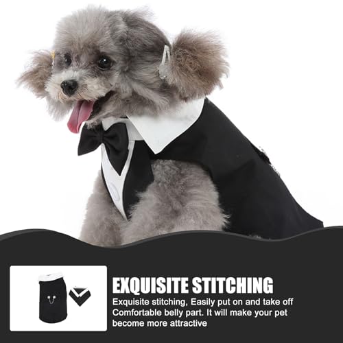 Disfraz formal para perro Tuxedo talla L negro miniatura 6