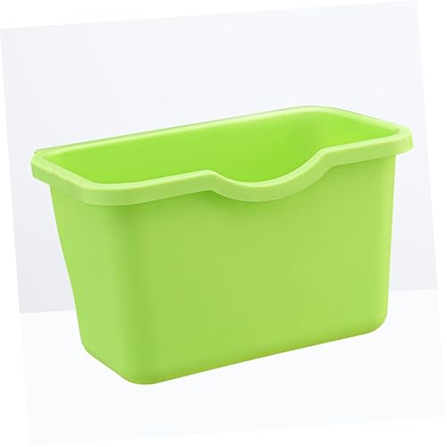 Miniatura 3 de Cabilock Bote de basura colgante de plástico verde, parte superior abierta, 13 x 13 x 13 pulgadas