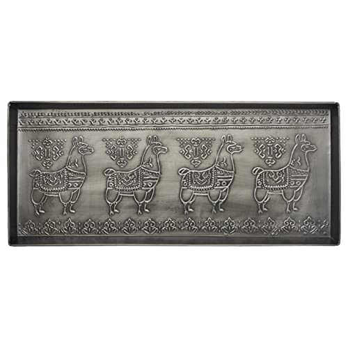 HF by LT Antlers Pattern Metal Boot-Tray 30 x 13 inches Antique Zinc Finish product thumbnail 13