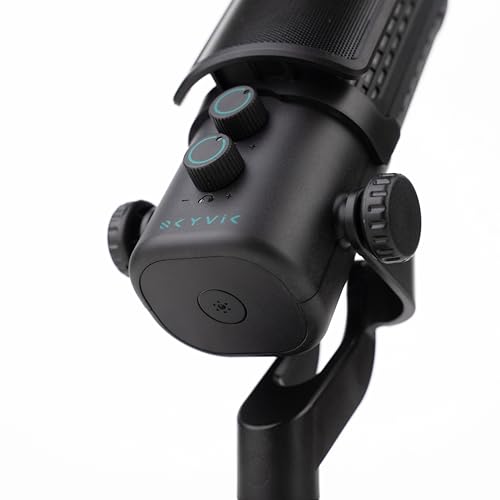 Image of SKYVIK Glowcast USB Condenser Microphone with Noise Cancellation, RGB Lighting & Zero-Latency Monitoring for Podcasting, YouTube, Streaming & Gaming