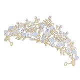 AKOOSY Tocado de Princesa para Niña Corona de Aleación de Zinc y Cristal, Accesorio Elegante para Cumpleaños y Sesiones Fotográficas