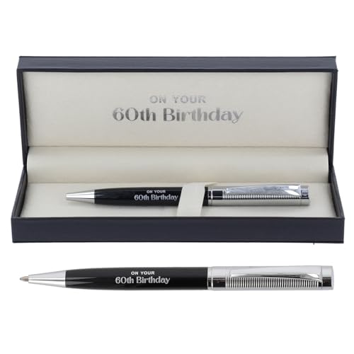 Bridgewater Pen Company Birthday Collection Executive Ballpoint Pen - 18th, 21st, 50th, 60th, 70th, 80th Birthday Boxed Gift (60th Birthday)
