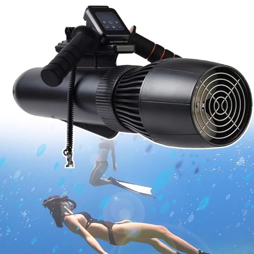 Scooter Subacuático, Propulsor Subacuático Eléctrico de 500W/700W con Motor Sin Escobillas, Control Remoto de Reloj, Scooter Acuático de 40M de Profundidad, para Buceo y Snorkel,700W-16000mAh