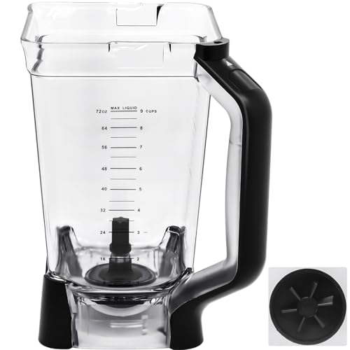 WARDFYT Replacement Pitcher 72 oz XL Compatible with Ninja Blender (New Model) BL610, 72oz Crushing Pitchers Replacement for Ninja BL710WM BL710WMC CO610B CO650B CT610