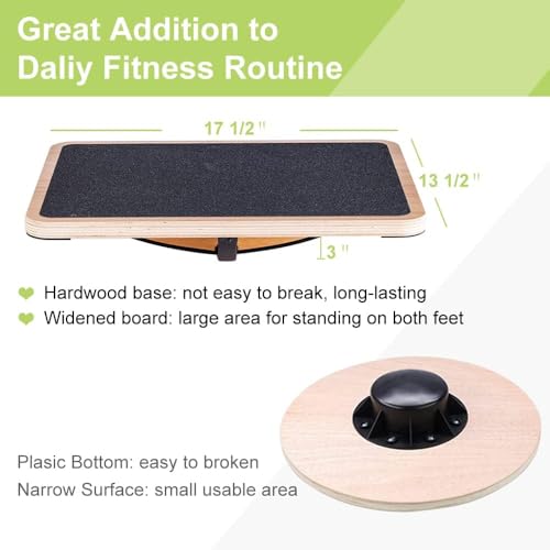 image for StrongTek Professional Wooden Balance Board with Crossed Hardwood Base