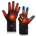 Heated Gloves for Men Women Rechargeable, Electric Heated Warm Winter Gloves for Motorcycle Skiing Bike Hunting Camping - Gloves for Cold Weather, Large