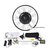 Kit de conversión de Bicicleta eléctrica, Kit de conversión de Bicicleta eléctrica 48V 1000W 1500W e-Bike 36V 250W 350W 500W Motor hub Trasero 26in-29in Rueda Bicicleta eléctrica,Kit de conversión de