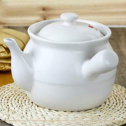 Ceramiczny garnek do zapiekanek do zupy z medycyny chińskiej, rondel 2 l z pokrywką, tradycyjne naczynia kuchenne do zdrowych posiłków, nadaje się do kuchenki