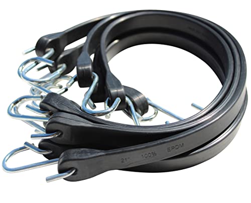 Tendeurs élastiques en caoutchouc EPDM - 25 à 105 cm - Sangles pour les bagages avec crochets en S - Tendeurs pour bannières publicitaires - Extra puissant Cover