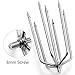 7-Prong Fishing Harpoon, Stainless Steel Fishing Spear Gig Gaff Fork Hook with 8mm Screw, for Catching Fishes Frogs in Pond River Lake etc. Capable for Fishing Pole (7-Prong Fishing Harpoon)