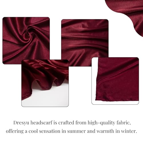 35" Square Silk Like Head Scarf Bandanas for Women Satin Scarves for Hair Wrapping and Sleeping at Night2