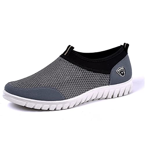Mens Breathable Casual Loafers Mesh Summer Lightweight Slip-on Shoes Comfortable Outdoor Driving Travel Stylish