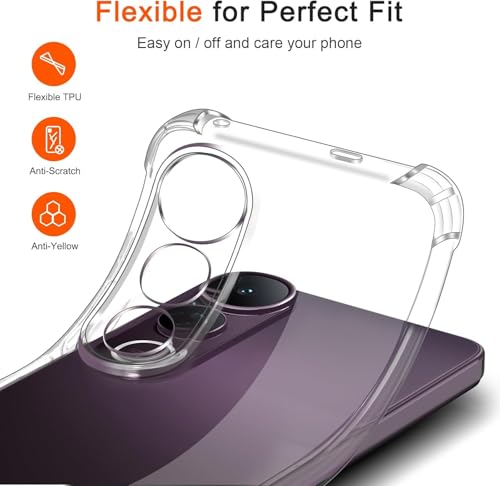 Image of Lustree Compatible with vivo V50 Lite 5G Back Cover| Clear + TPU Case with 4 Corner Air Cushion Protection & Camera Protection | Slim& Stylus Cover for vivo V50 Lite 5G