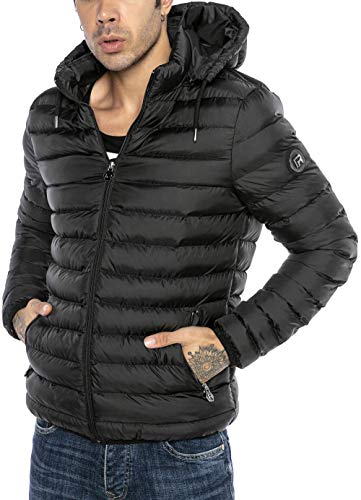Redbridge Herren Jacke Bomberjacke Steppjacke Übergangsjacke Lightweight Bubble Schwarz XL
