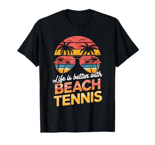Beach Tennis Summer Vacation Fun Sport Holiday Adventure Maglietta
