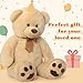 Tezituor Giant Teddy Bear Stuffed Animal 4ft - Classic Big Teddy Bear - Brown Large Stuffed Bear Plush Toys for Kid Christmas Birthday - Gift for Girlfriend