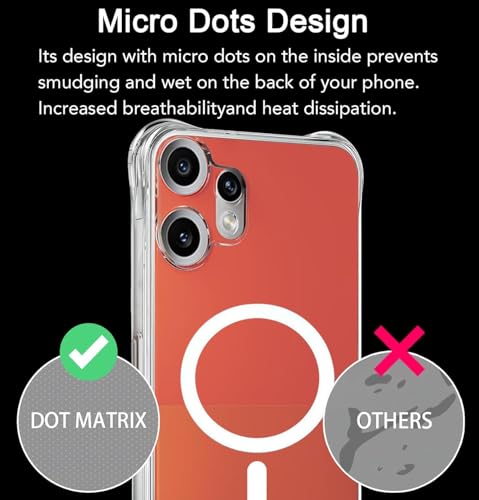 Image of Magnetic Case for CMF Phone 2 Pro 5G Compatible with MagSafe, Shockproof Phone Bumper Cover, Anti-Scratch Clear Back (Clear) Plastic