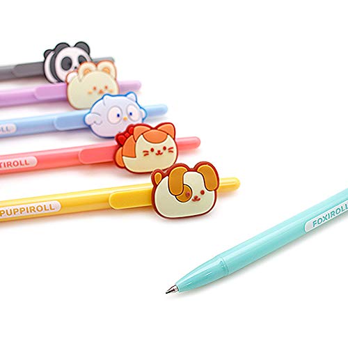 Conjunto de 6 bolígrafos gel Anirollz con diseño miniatura 3
