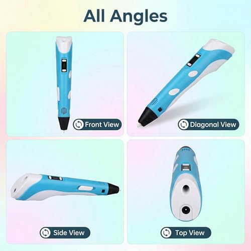 Image of Kammateswara 3D Pen 3D Printing Pen with 3 PLA Filaments for Kids and Adults Creative Modelling, Project and Education Purpose (with Cable)