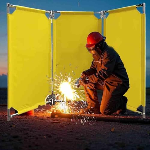 Générique Bâche de soudage en Rouleau, ignifugée, imperméable, résistante au feu et à l'usure, avec revêtement en Silicone. Panneau de Protection Amovible en 3 Parties po