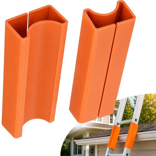 Zakdbbry TPE Ladder Covers for Gutter & Roof Protection Non-Marring Standoff Bumper Pads Anti-Slip Extension Ladder Accessories for Painting & Cleaning Fits Most Aluminum & Fiberglass Rails
