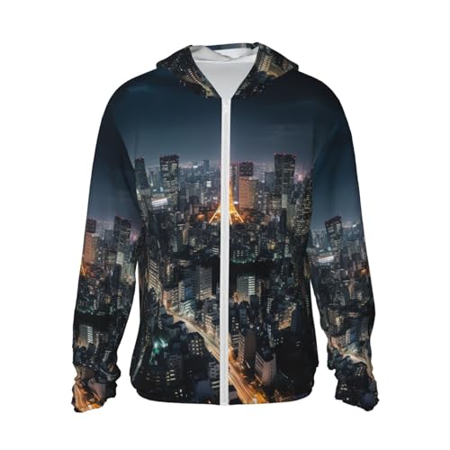 Veste protection solaire UPF 50+ Tokyo City à capuche et manches longues