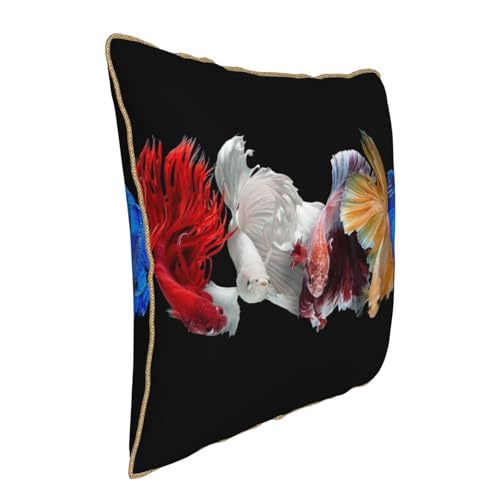 Housse de coussin en velours imprimé poisson de qualité durable